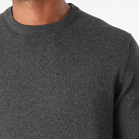 Only And Sons - Pull Alex 12 Solid Gris Anthracite Chiné