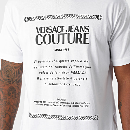 Versace Jeans Couture - Tee Shirt Garanzia 71GAHT02-CJ00T Blanc