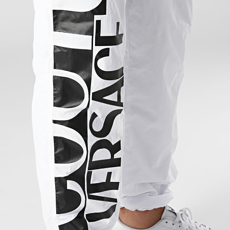 Versace Jeans Couture - Pantaloni da jogging in nylon stropicciato 71GAA102-CQS04 Bianco