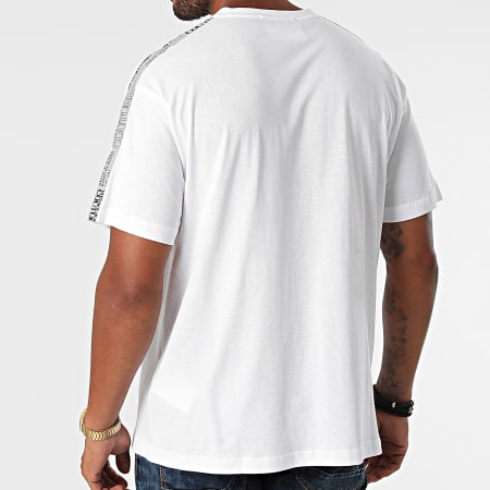 Versace Jeans Couture - Camiseta con logo de cinta normal 71GAH6R9-J0001 Blanco reflectante