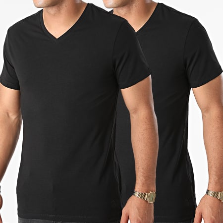 Blend - Pack De 2 Camisetas Nico Con Cuello En V 701996 Negro
