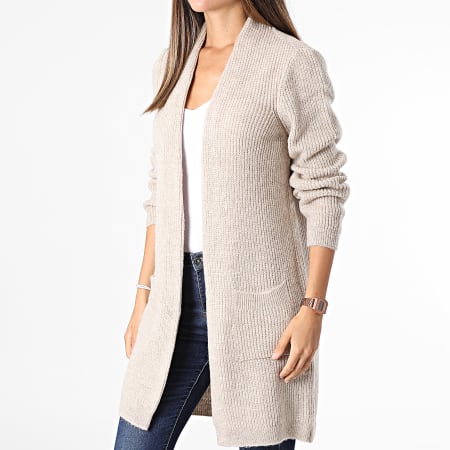 Only - Cardigan Femme Jade Beige Chiné