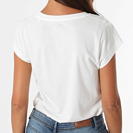 Pepe Jeans - Tee Shirt Femme Strass Berenice Blanc
