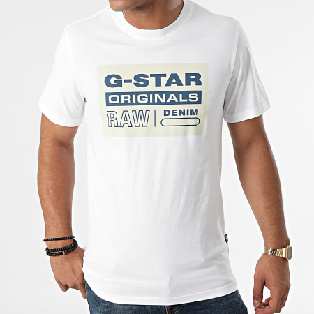 G-Star - Tee Shirt Originals Logo D19863-336 Blanc