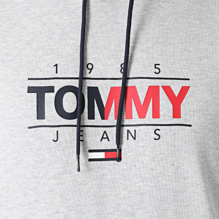 Tommy Jeans - Sweat Capuche Essential Graphic 1630 Gris Chiné