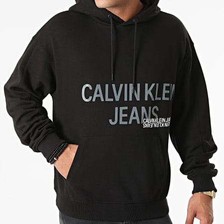 Calvin Klein - Felpa con cappuccio 8801 nero