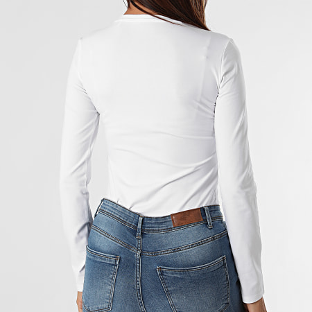 Guess - Tee Shirt Manches Longues Femme W1BI47 Blanc