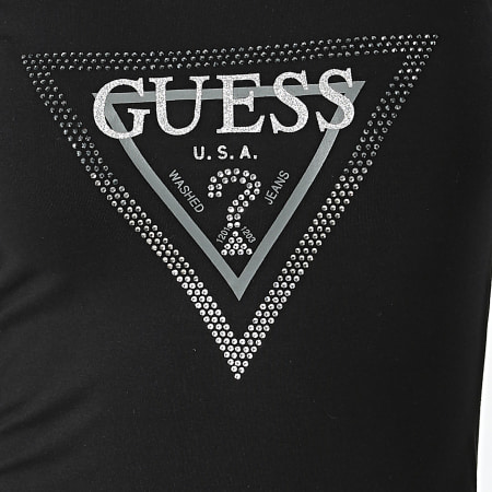 Guess - Tee Shirt Manches Longues Femme W1BI47 Noir