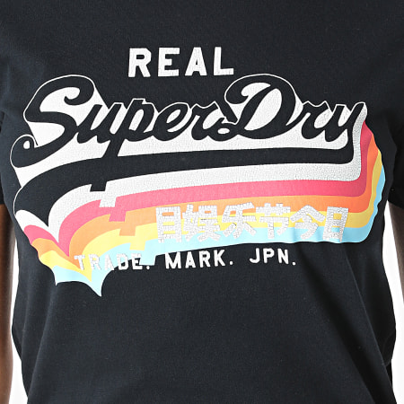 Superdry - Maglietta da donna Vintage Label Navy