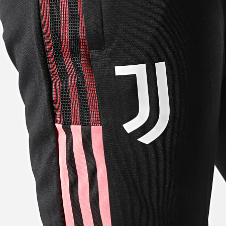 Adidas Sportswear - Pantalon Jogging A Bandes Juventus GR2957 Noir Rose Fluo