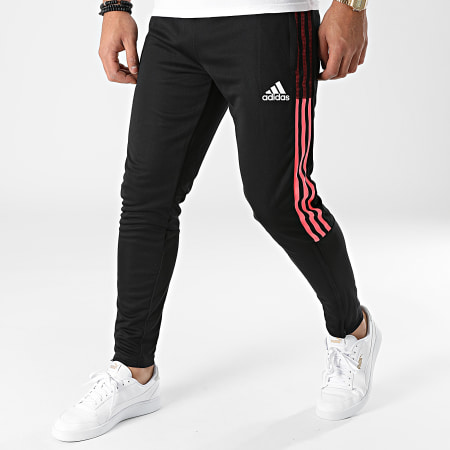 Adidas Sportswear - Pantalon Jogging A Bandes Juventus GR2957 Noir Rose Fluo