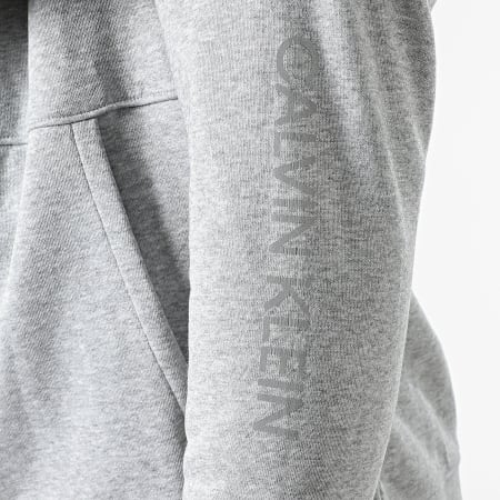 Calvin Klein - GMF1J407 Giacca con zip e cappuccio grigio erica