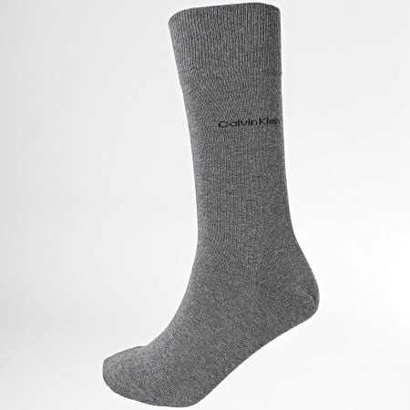 Calvin Klein - Set di 3 paia di calzini 701218710 grigio screziato