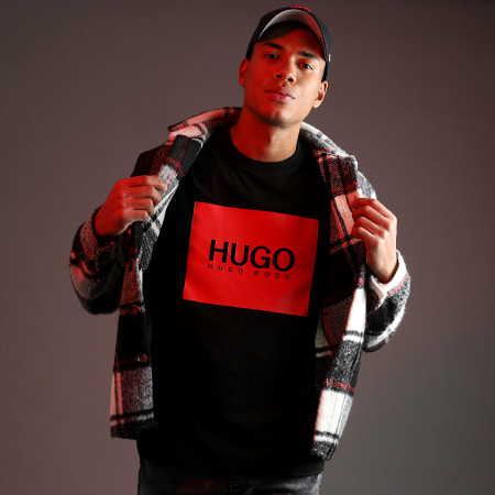HUGO - Tee Shirt 50456378 Noir Rouge