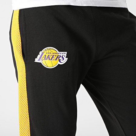 New Era - Pantalon Jogging A Bandes Los Angeles Lakers 12827206 Noir Moutarde