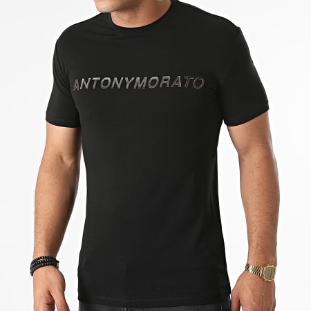 Antony Morato Hombres en el trabajo camiseta negra Ryses