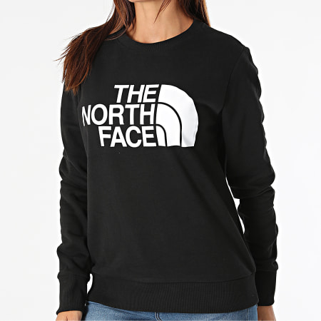 The North Face - Felpa standard da donna con girocollo, nero