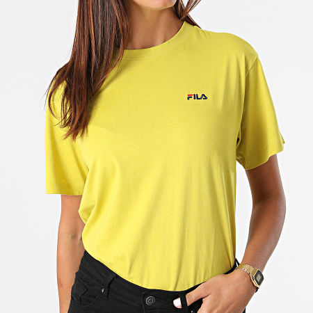 Fila - Camiseta Mujer Efrat Verde Amarillo