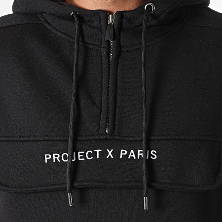 Project X Paris - Sweat Capuche Col Zippé 2120804 Noir