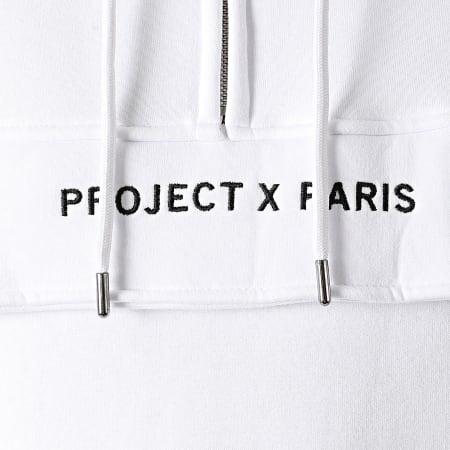 Project X Paris - Sweat Capuche Col Zippé 2120804 Blanc