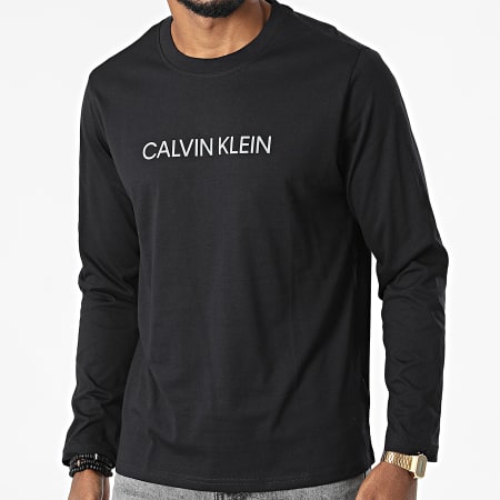 Calvin Klein - Tee Shirt Manches Longues Réfléchissant GMF1K200 Noir