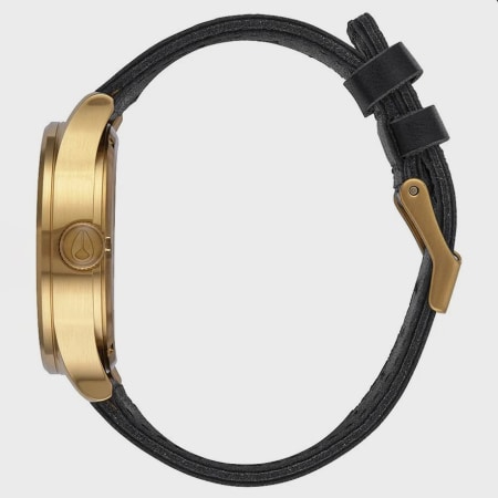 Nixon - Montre Sentry Leather A105-513 Gold black