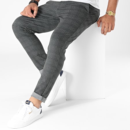 Only And Sons - Pantalon A Carreaux Mark Gris Anthracite