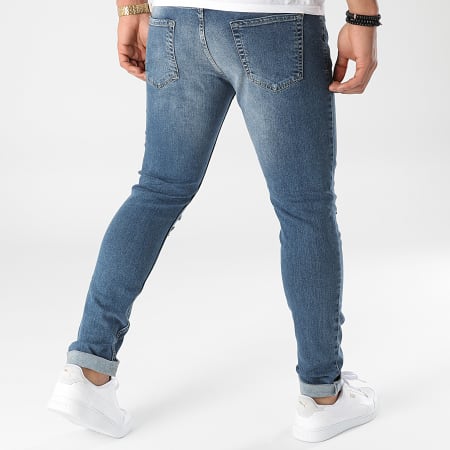 LBO - 1985 Jeans slim fit in denim blu con strappi
