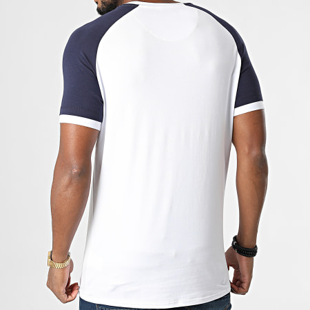 Classic Series - Camiseta Raglan Tech 17182 Blanco Azul Marino
