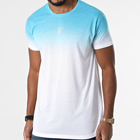 Classic Series - Camiseta High Fade 18540 Gradiente azul claro blanco