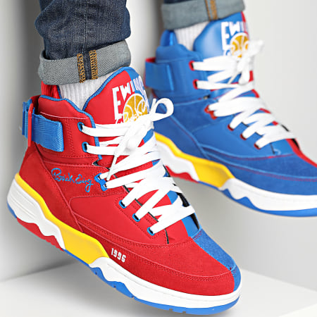 Ewing Athletics - Baskets 33 Hi x Ghost Face 1BM01351 Chinese Red Deep Ultramarine Safety Yellow