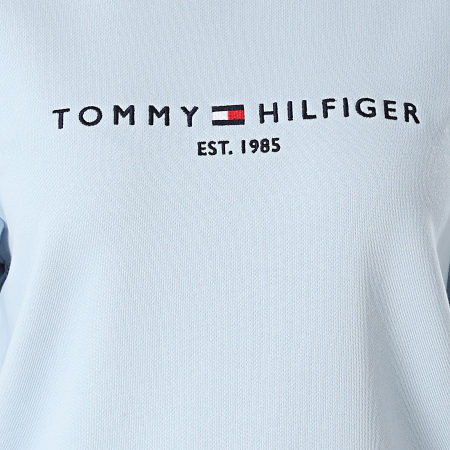 Tommy Hilfiger - Sudadera Regular de Cuello Redondo para Mujer 8220 Azul Claro