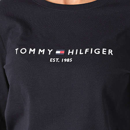 Tommy Hilfiger - Tee Shirt Manches Longues Femme Regular 0720 Bleu Marine