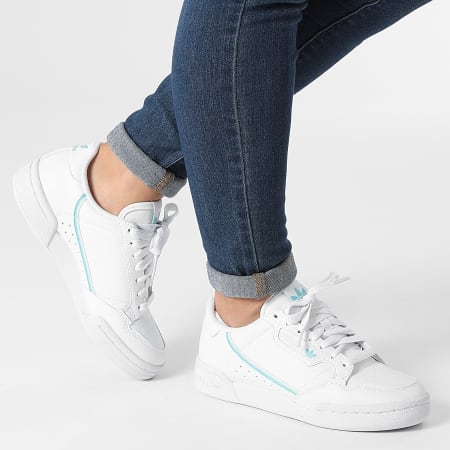 Adidas Originals - Baskets Femme Continental 80 Vegan GZ8689 Cloud White Mint Tone Halo Mint
