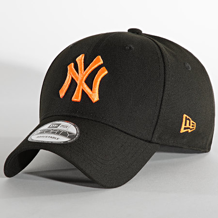 New Era - Casquette 9Forty Pop Logo New York Yankees Noir Orange Fluo