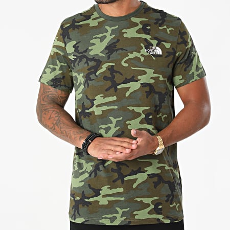 The North Face - Tee Shirt Camouflage Simple Dome A2TX5 Vert Kaki