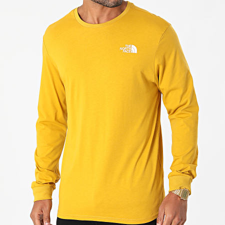 The North Face - Tee Shirt Manches Longues Simple Dome A3L3B Jaune Moutarde