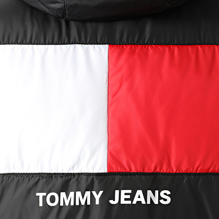 Tommy Jeans - Doudoune Capuche Flag Puffer 2170 Noir