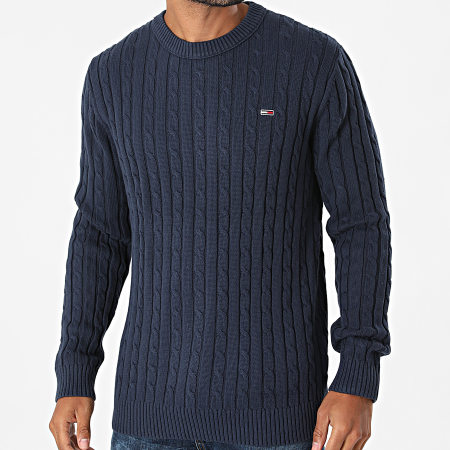 Tommy Jeans - Jersey Essential Cable 1857 Azul Marino