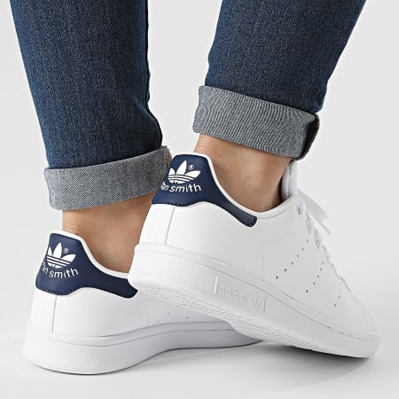 Adidas Originals - Stan Smith Zapatillas Mujer H68621 Nube Blanco Azul Oscuro