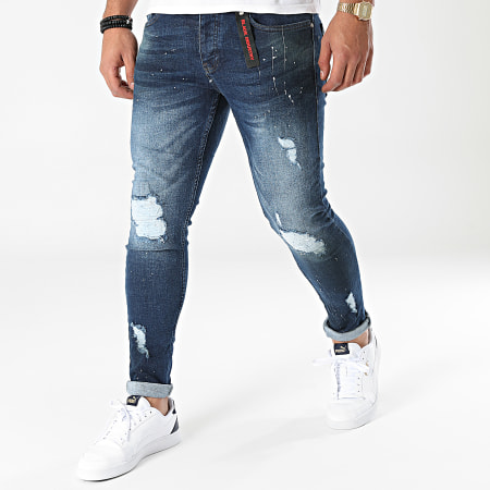 Black Industry - 1325 Jeans skinny in denim blu