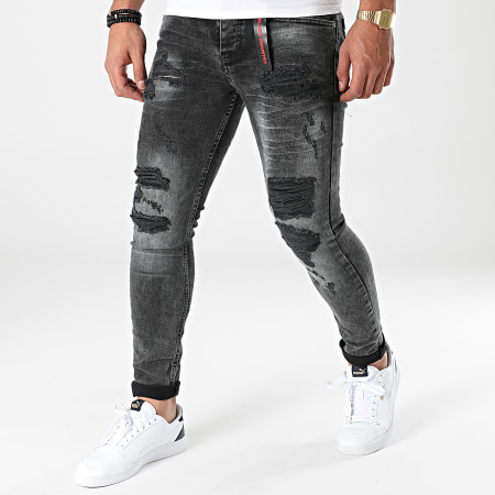 Black Industry - 1320 Jeans skinny grigio antracite