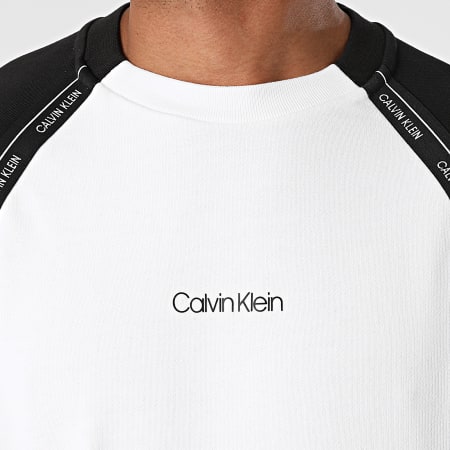 Calvin Klein - Sweat Crewneck Archive Strip 7892 Blanc Noir