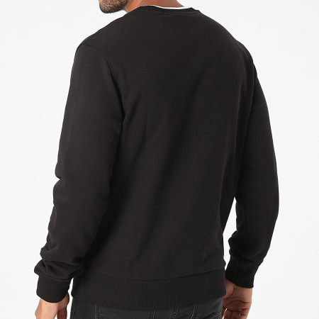 Calvin Klein - Sudadera de cuello redondo con logo central 7895 Negro