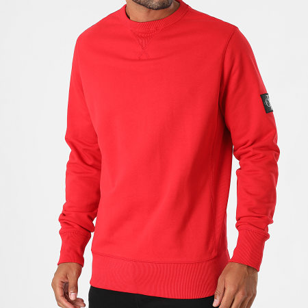 Calvin Klein Jeans - Sweat Crewneck Monogram Sleeve 4035 Rouge