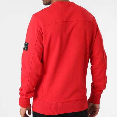 Calvin Klein Jeans - Sweat Crewneck Monogram Sleeve 4035 Rouge
