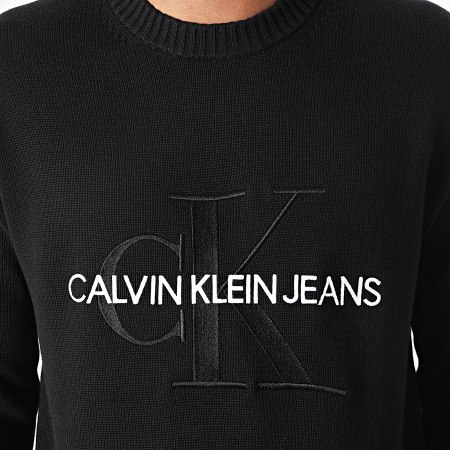 Calvin Klein - Pull Embroidery Monogram 8610 Noir