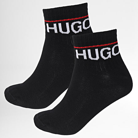 HUGO - Pack De 2 Pares De Calcetines Rib Logo 50458332 Negro