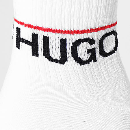 HUGO - Lot De 2 Paires De Chaussettes Rib Logo 50458332 Blanc
