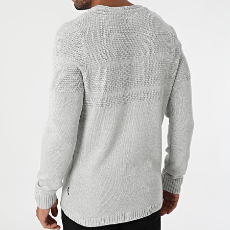Only And Sons - Pull Bace Gris Chiné